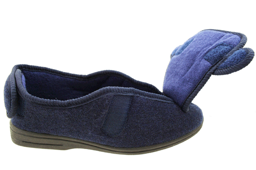 wide fitting ladies slippers with velcro