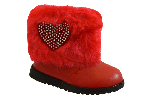 infant toddler baby little girls patent fur winter ankle boots size size 4 toddler snow boots
