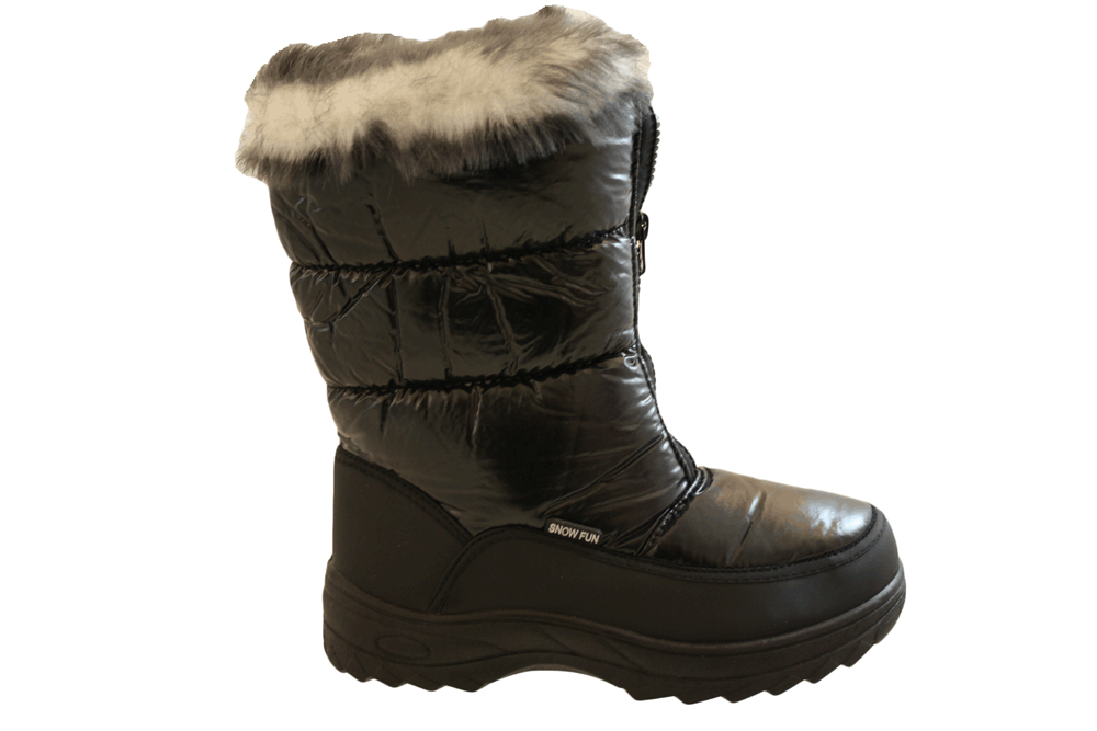 front zip snow boots