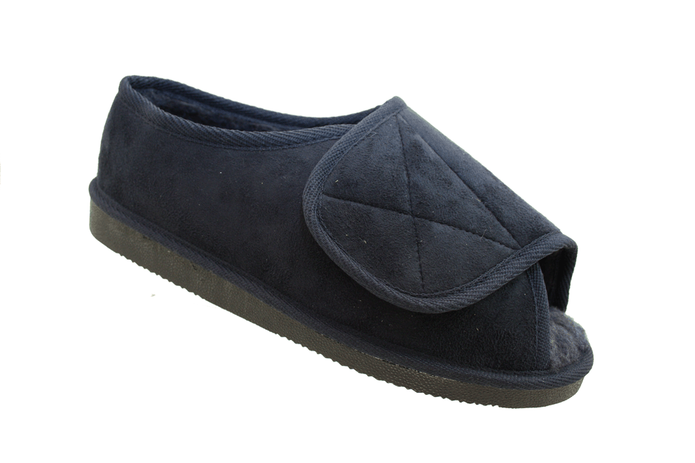 Very Toe for Foam Size wide Fitting Velcro Open ladies feet 3 Memory  Wide Slippers Ladies slippers